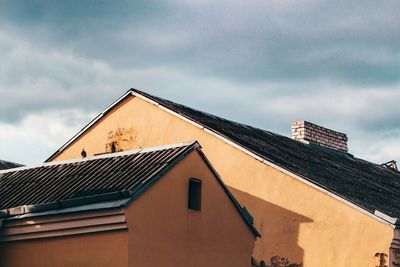 Low angle view of building against sky