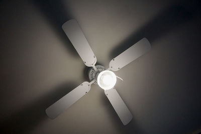 Low angle view of electric lamp