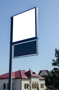 Low angle view of building against clear sky