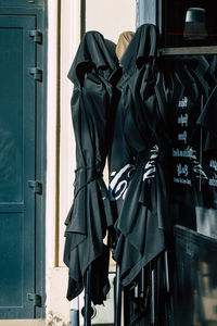 Close-up of metal door