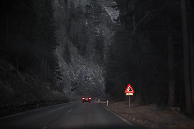 Road passing through country road