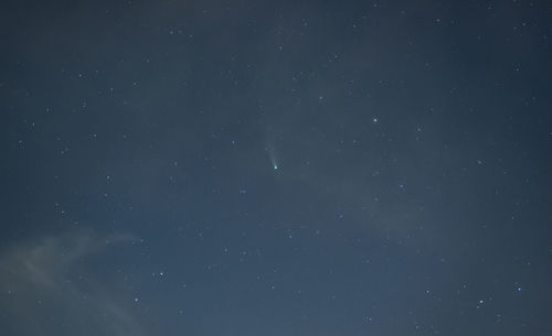 Low angle view of star field against sky at night