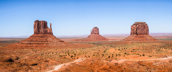 Panoramic view of monument valley tribal park