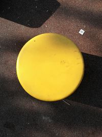High angle view of yellow fruit on table