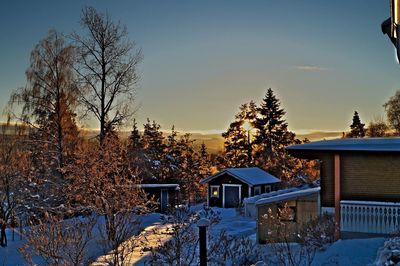 Scenic view of snow covered landscape