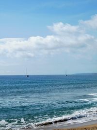 Scenic view of sea against sky