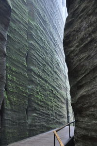 Low angle view of rock formation