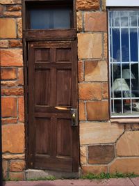 Close-up of door of house