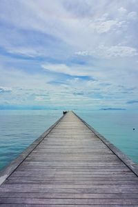 View of pier on sea