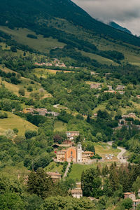 High angle view of landscape