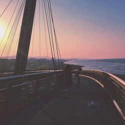 View of sea at sunset