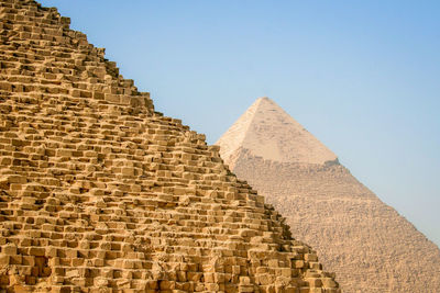 View of ancient temple against clear sky