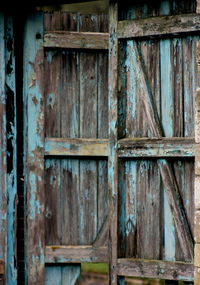 Close-up of wooden door