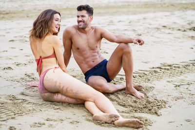 Young couple on beach