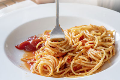 Close-up of food in plate