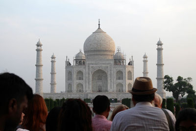 Group of people in front of building