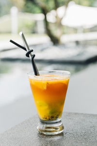 Close-up of drink on table