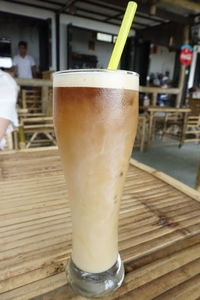 Close-up of drink on table