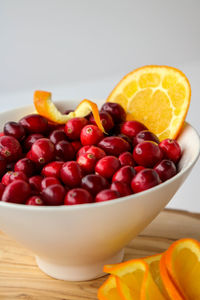 Close-up of strawberries in bowl