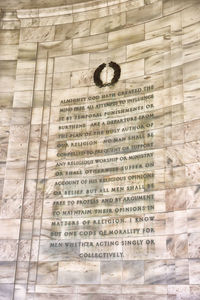 Digital composite image of text on wall