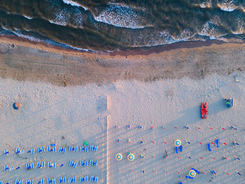 High angle view of beach