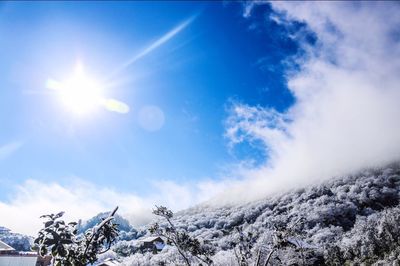 Scenic view of landscape against cloudy sky