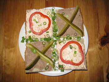 Close-up of food on cutting board