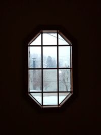 Captured. framed 1960s octogon window.