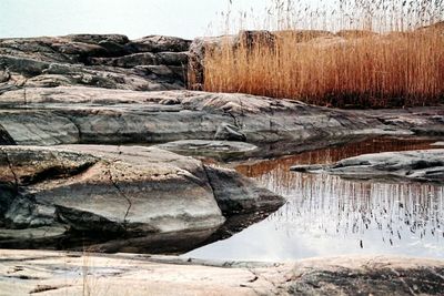 Rocks in sea