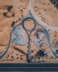 High angle view of cars on land