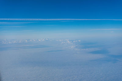 Aerial view of sea against sky