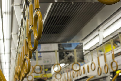 Low angle view of machinery in factory