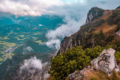 Scenic view of mountain against sky