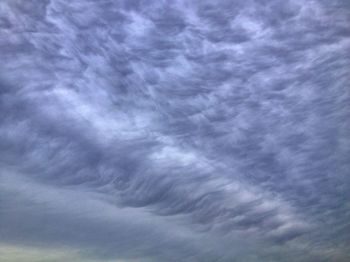 Low angle view of cloudy sky