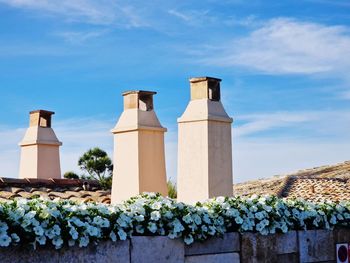 Low angle view of building against sky
