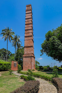 Beautiful architecture view of the chimney outside the chimney museum in labuan,malaysia.