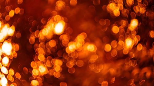 Defocused image of illuminated christmas lights