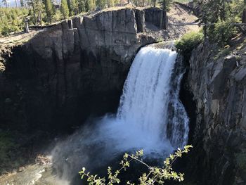 Scenic view of waterfall