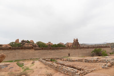 Ruins of temple against sky