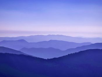 Scenic view of mountains against clear sky