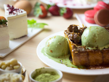 Close-up of served food