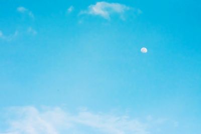 Low angle view of moon in sky