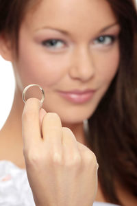 Close-up portrait of a beautiful woman