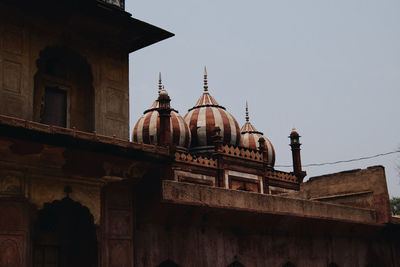 Low angle view of historic building against clear sky