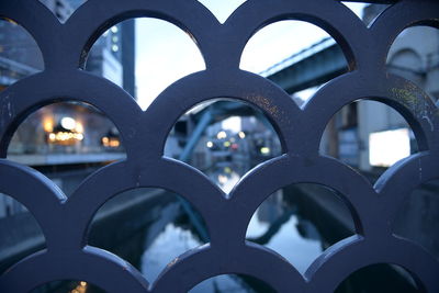 Full frame shot of metallic structure in tokyo