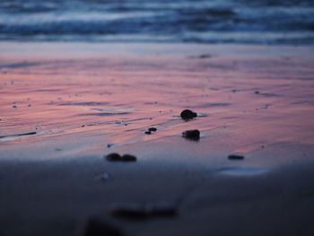 Close-up of sand on beach