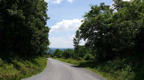 Road passing through landscape