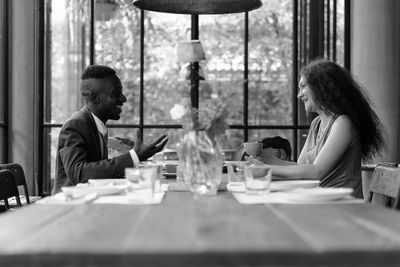 People sitting in restaurant