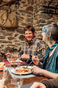 Group of people in a restaurant