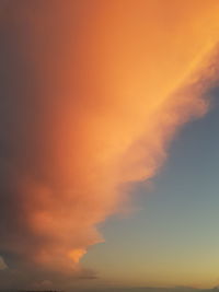 Low angle view of orange sky